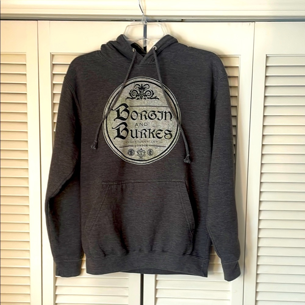 Universal Studios Borgin & Burke’s Harry Potter Gray Hoodie Sz S Unisex